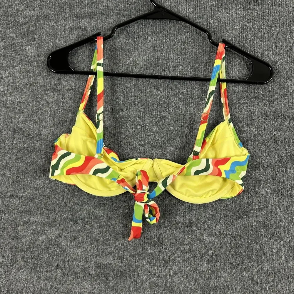 Monday Swimwear Bikini Set Large Maui Top Morocco Bottom in Island Aura Summer